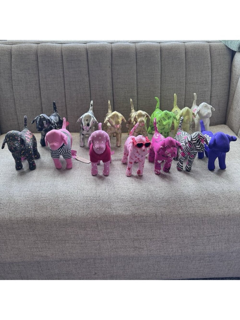 PINK Victoria's Secret Dog Plush Stuffed Animal Y2K Lot Of 14 Millennial Decor